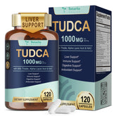 Totaria TUDCA 1000mg: cápsulas en bote para soporte hepático diario.