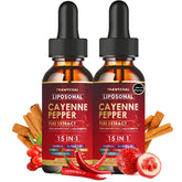Trawecual gotas liposomales cayena, botella de 120 ml para dosificación diaria.