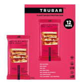 TRUBAR barra proteína vegana, enfoque maní-mermelada, snack matutino con proteína vegetal