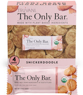 Barras Truvani Snickerdoodle, paquete de 4, sabor natural y proteína.