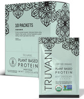 Truvani proteína vegana de guisante ment a chocolate en bote para batidos nutritivos