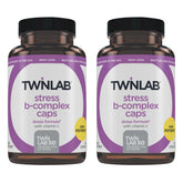Twinlab Stress B-Complex Caps, envase de dos unidades para energía diaria.