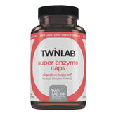Twinlab Super Enzyme Caps: botella con cápsulas para apoyo digestivo diario