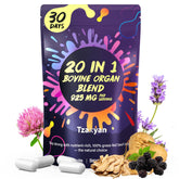 tzaxyan 20en1 órganos de res – cápsulas para energía y bienestar femenino.