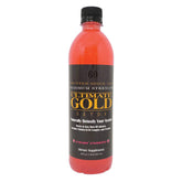 Ultimate Gold bebida desintoxicante 20oz, frente de la botella, promueve claridad y vitalidad.
