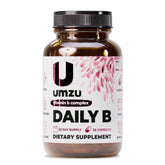 UMZU Daily B en frasco de cápsulas para energía diaria y bienestar.