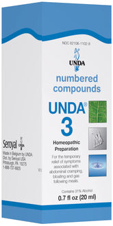 UNDA 3 Compuestos Numerados botella con vertido, uso práctico diario posible.