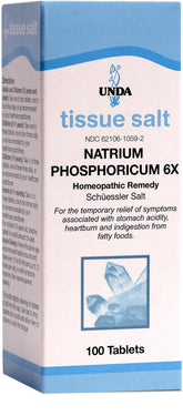 UNDA Natrium Phosphoricum 6X, botella, posible alivio temporal de molestias leves