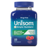 Unisom Simple Slumbers gominolas melatonina, botella de 120 gomitas para dormir mejor