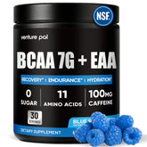 Venture Pal BCAA EAA polvo sin azúcar para energía y recuperación.
