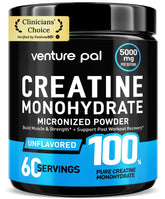 Creatina monohidratada Venture Pal: polvo puro para mezclas sin grumos en entrenamientos.