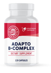 Vimergy Adapto-B Complex: botella con cápsulas, posible impulso de energía diaria.