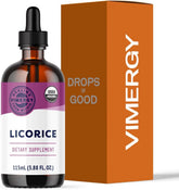 Vimergy Regaliz, botella líquida, para apoyar la función digestiva diaria.