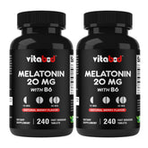 Vitabod Melatonina 20 mg, tabletas de disolución rápida con sabor baya.