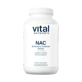 Vital Nutrients NAC 600 mg: botella con cápsulas para apoyo respiratorio diario