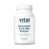 Vital Nutrients Pancreatina con extracto de bilis, cápsulas para apoyar la digestión.