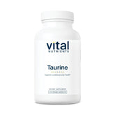 Vital Nutrients Taurina 1000mg botella: visualización clara de la presentación y tamaño de la dosis