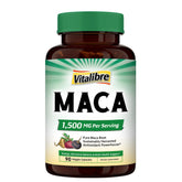 Vitalibre Maca: cápsulas de 1500 mg, energía sostenida para el día.