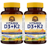 Vitalitown D3 K2 cápsula-blanda en bote, soporte para huesos y dientes.