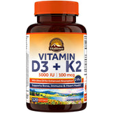 Vitalitown cápsula blanda D3 y K2 para apoyo óseo y dental.