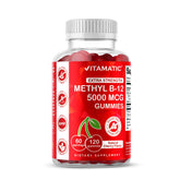 Gomitas Vitamatic B12 sabor cereza, 120 unidades, impulso diario de energía