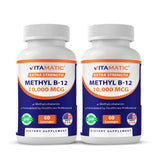 Vitamatic B12 Metilcobalamina, botella con 60 pastillas, apoyo al bienestar diario