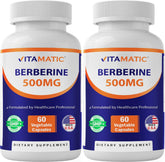Vitamatic Berberina 500 mg: cápsulas vegetales para apoyo del metabolismo
