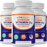 Vitamatic D3 en frasco semanal para adherencia y dosis consistentes