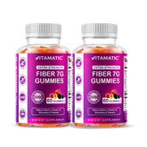 Gomitas Vitamatic prebióticas para adultos en dos-pack, fibra diaria para digestión regular.