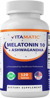 Vitamatic Melatonina con Ashwagandha frente al tarro para sueño relajante