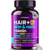 Vitamax biotina-colágeno-queratina para cabello más grueso y saludable.
