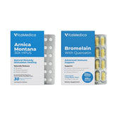 VitaMedica Arnica y Bromelina, empaque del bundle, posible apoyo en recuperación.