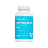 VitaMedica Daily Balance Probiotic-8: botella vertiendo, apoyo digestivo diario