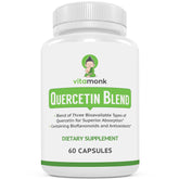 VitaMonk Quercetina Complejo, botella con cápsulas, posible apoyo al sistema inmune.