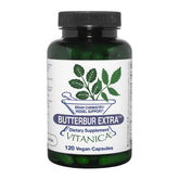 Vitanica Butterbur Extra: botella vertiendo para apoyo diario suave
