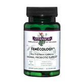 Vitanica FemEcology: botella en estante que apoya el equilibrio vaginal e intestinal.