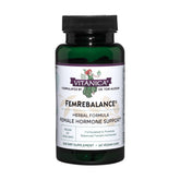 Vitanica FemRebalance en frasco de cápsulas para equilibrio hormonal natural