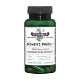 Vitanica Mujeres Fase I: botella visible para apoyo diario durante la fase premenstrual.