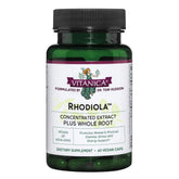 Vitanica Rhodiola extracto 200 mg en frasco para manejo del estrés