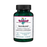 Vitanica VasoBlend, botella de cápsulas veganas, para apoyar la salud cardíaca.