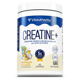 Vitauthority creatina monohidratada en polvo, botella lista para medir, potencia de entrenamiento