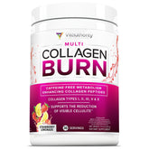 Vitauthority Multi Collagen botella-frambuesa-limón, ideal para ingesta diaria y cuidado de piel