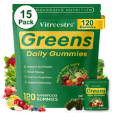 Gomitas Vitrcestrs Greens Daily en bote, snack práctico para el día.