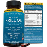 Viva Naturals Aceite de Krill Antártico en botella, posible apoyo a la salud articular.