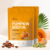 VivoNu cápsulas de aceite de semilla de calabaza en botella para uso diario.