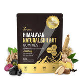 VivoNu gomitas Shilajit Himalayo con ashwagandha y gokshura, posible apoyo a la vitalidad.
