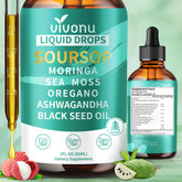 Gotas VivoNu de guanábana en botella, apoyo antioxidante diario