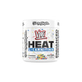VMI Sports Heat L-Carnitine, botella visible, apoyo al metabolismo y rendimiento durante el entrenamiento.