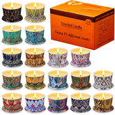 Vortixx set de velas aromaterapia con 18 aromas para un ambiente navideño