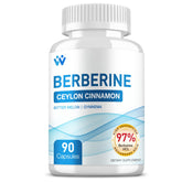 Cápsulas Wachray de berberina con canela de Ceilán para apoyar el metabolismo.
